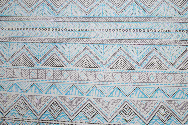 Donatella Austin Printed 200 TC 100% Cotton Blue Bed Sheet