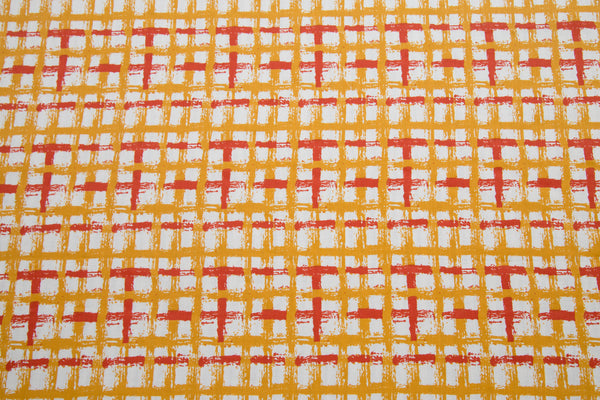 Donatella Breeze Printed 200 TC 100% Cotton Orange Bed Sheet with Pillow Case