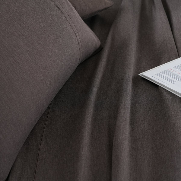 Emmie Made With Egyptian Cotton Ultra Soft Brown Bed Sheet