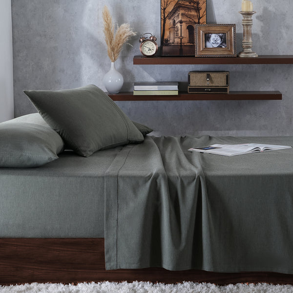 Emmie Made With Egyptian Cotton Ultra Soft Brown Bed Sheet