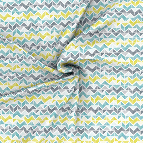 Modern Sanctuary Estella Printed 200 TC 100% Cotton Blue Bed Sheet