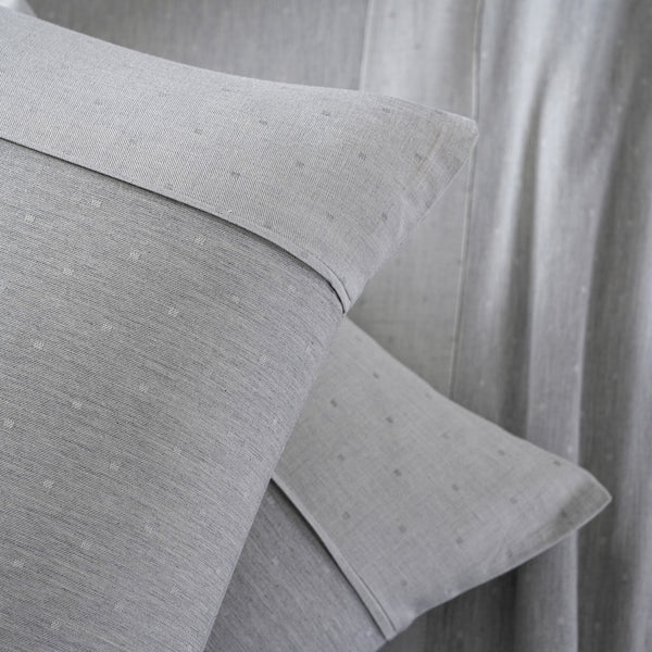 Muted Dot Reversible Made With Egyptian Cotton Ultra Soft Grey Bed Sheet with Pillow Case