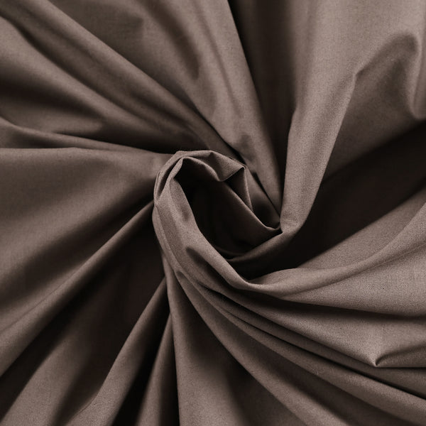 Slumber Plain Easy Care Percale 100% Cotton Brown Crisp Bed Sheet with Pillow Case
