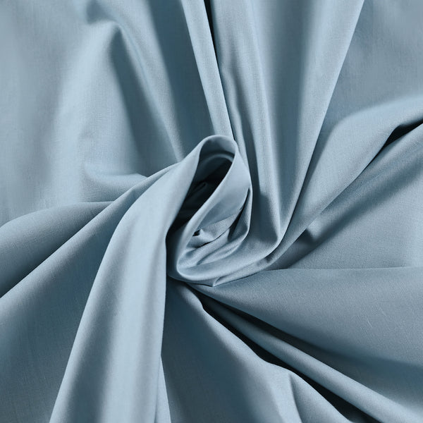 Slumber Plain Easy Care Percale 100% Cotton Blue Crisp Bed Sheet with Pillow Case