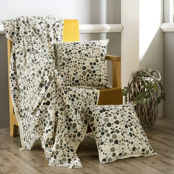Blob 100% Cotton Solid Woven Super Soft Peach Multi Cover Set/Sofa/Multi Cover/Single Bed Cover