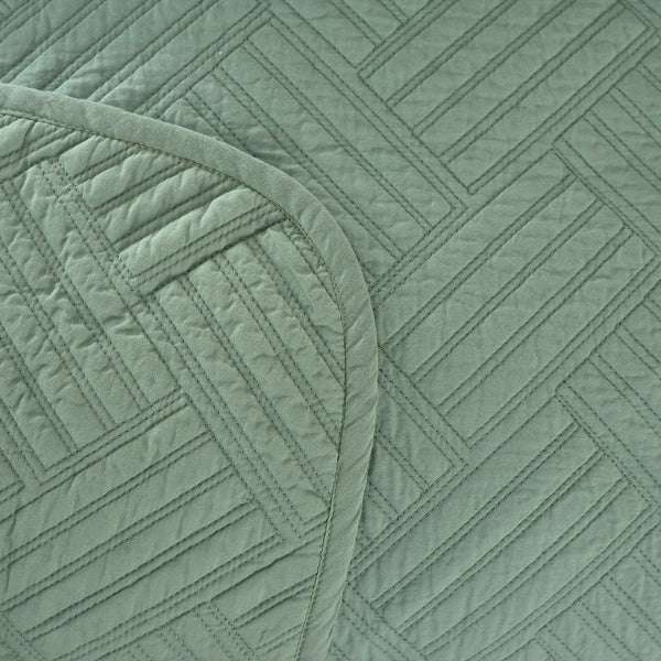 Eliott Summer AC Quilt/Quilted Bed Cover/Comforter Basil