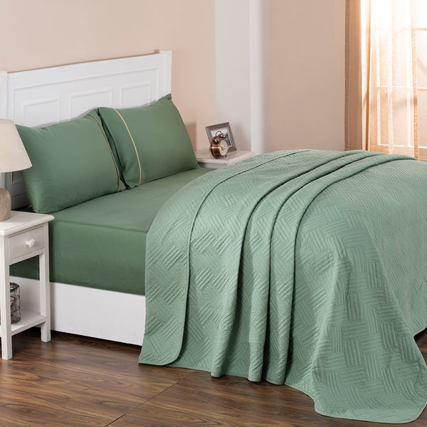 Eliott Summer AC Quilt/Quilted Bed Cover/Comforter Aqua