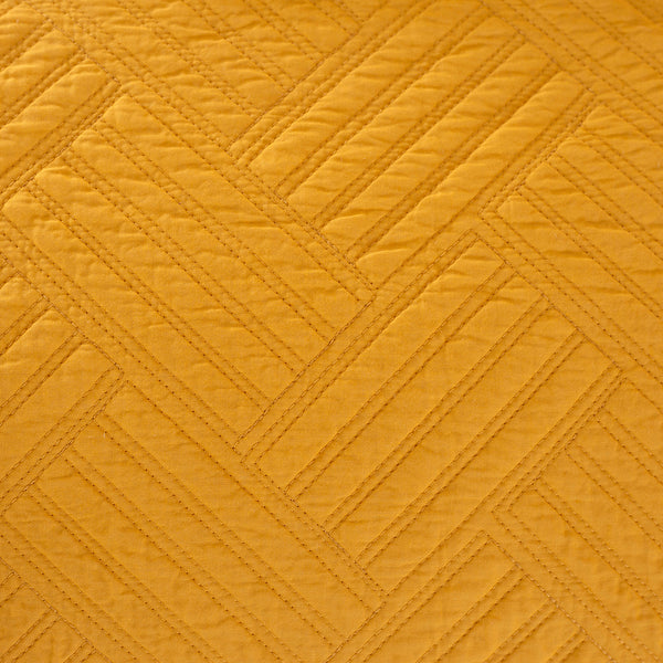 Eliott Summer AC Quilt/Quilted Bed Cover/Comforter Mustard