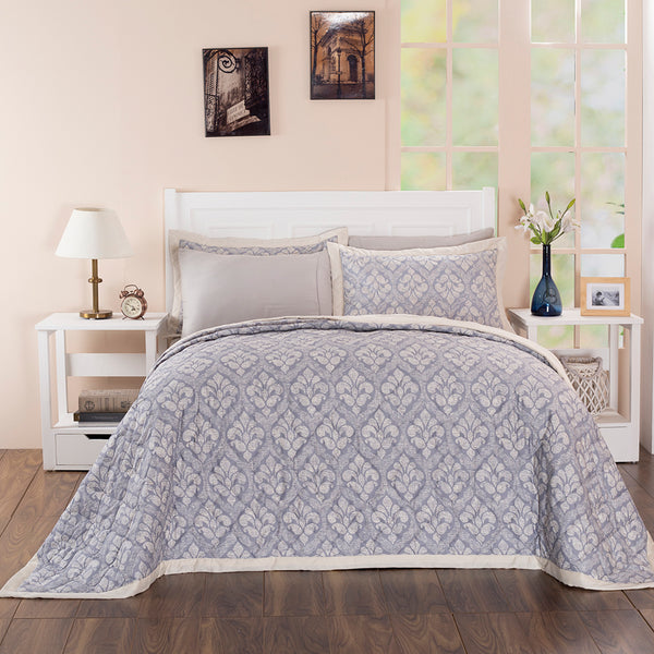 Folklore Transition Diamond Festivity Summer AC Quilt/Quilted Bed Cover/Comforter Blue