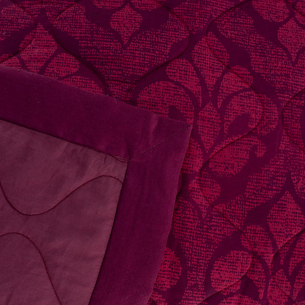 Folklore Transition Diamond Festivity Summer AC Quilt/Quilted Bed Cover/Comforter Red