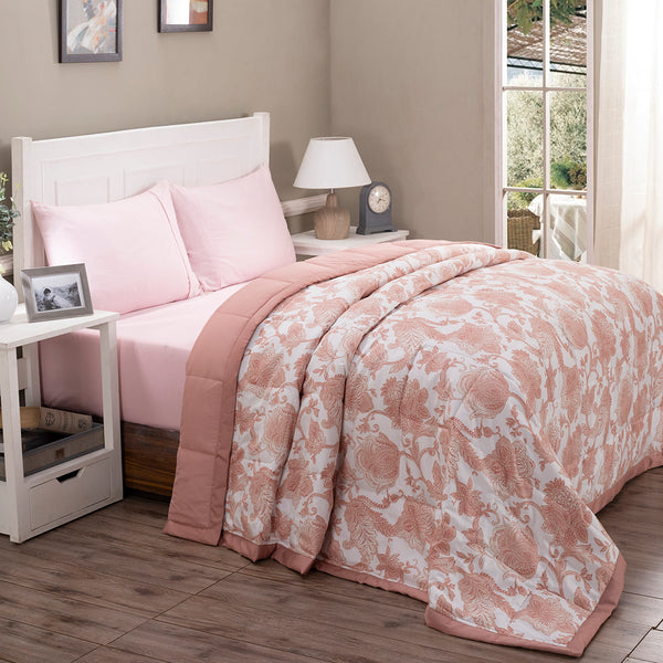 Art Nouveau Mabel Summer AC Quilt/Quilted Bed Cover/Comforter Neutral