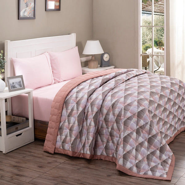 Art Nouveau Emerson Summer AC Quilt/Quilted Bed Cover/Comforter Blue