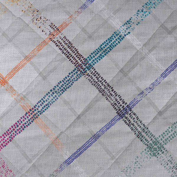 Eclectic Geo Rhombus Quilt/Quilted Bed Cover Grey