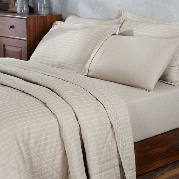 Adore 100% Natural Cotton Filling Summer AC Quilt/Quilted Bed Cover/Comforter Blue