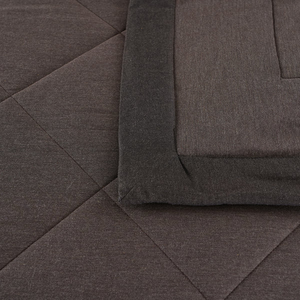Emmie 100% Natural Cotton Filling Light Weight Winter Quilt Brown