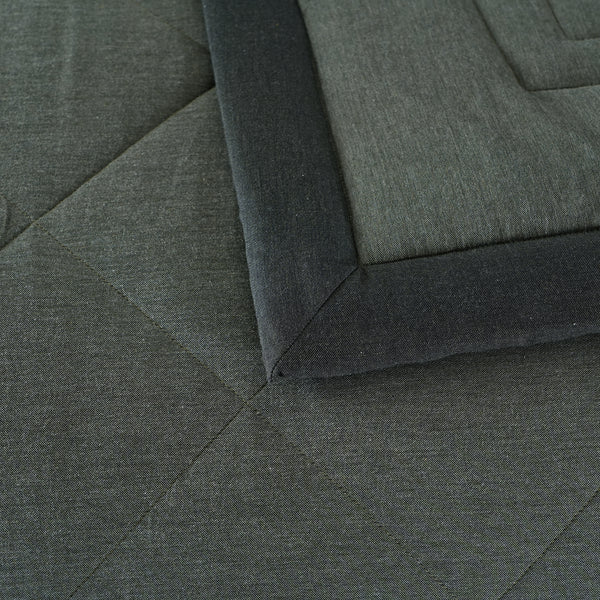 Emmie 100% Natural Cotton Filling Light Weight Winter Quilt Green