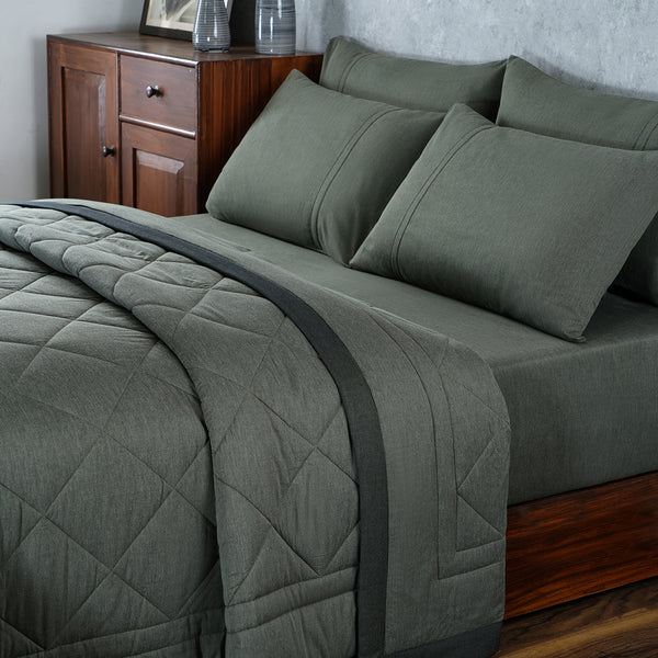 Emmie 100% Natural Cotton Filling Light Weight Winter Quilt / Quilted Bed Cover White