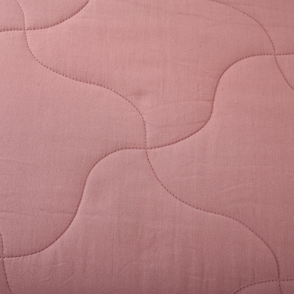Vincent Reversible Summer AC Quilt/Quilted Bed Cover/Comforter Brick Red/Cameo Brown